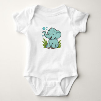Body Bubble Elephant Bébé Tee Mince Sourires