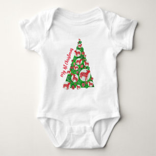 Body Bull Terrier Eng Chien Silhouette Arbre de Noël Ro