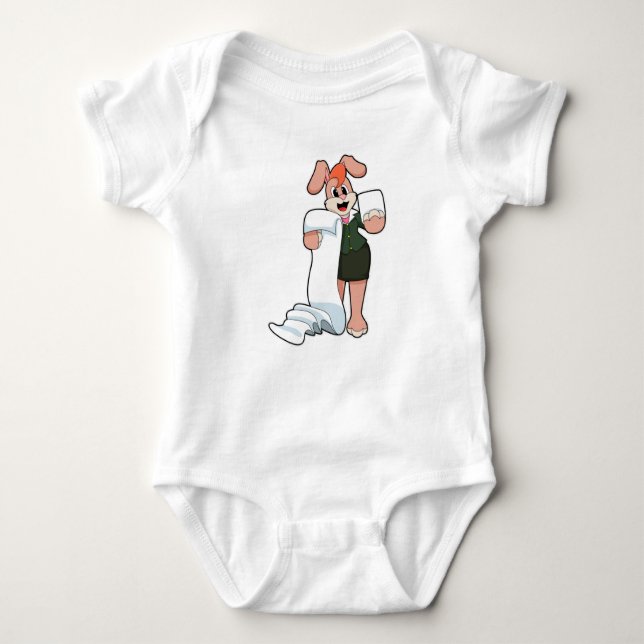 Body Bunny comme secrétaire avec papier (Devant)