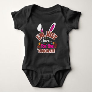 Body Bunny de Pâques Je suis juste ici pour le chocolat