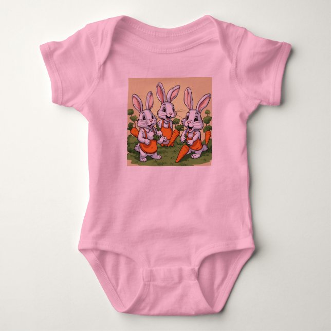 Body Bunny Garden Adventure| Bodysues pour enfants (Devant)