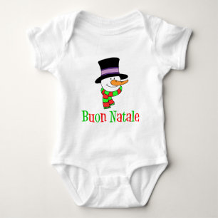 Body Buon Natale Italien Snowman Kids