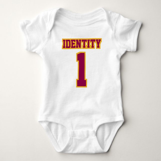 Body BURGUNDY BLANC D'OR Romper Football Jersey (Devant)