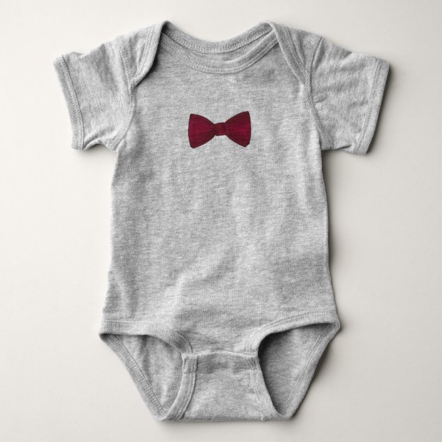 Body Burgundy Bow Cravate Mariage Prom Bowtie Bearer (Devant)