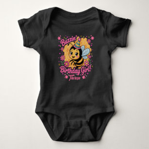 Body Buzzin' Birthday Girl Bee Theme mignonne Bee Lover