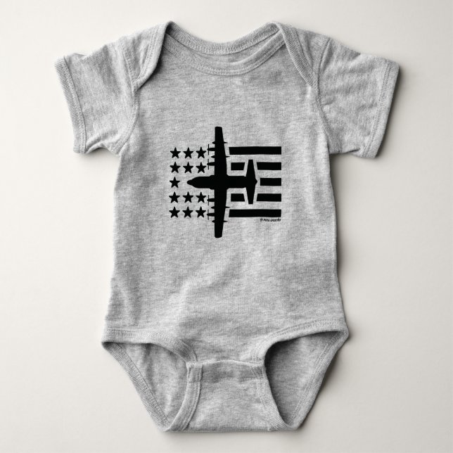 Body C-130 Hercules Black Jet Stars and Stripes (Devant)