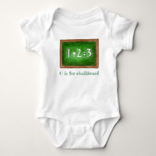 Body C est pour Chalkboard Green School Slate Math ABC