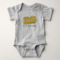 C est pour Corn Yellow Corncob Cob Butter Alphabet