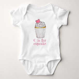Body C est pour Cupcake Pink Heart Cup Sprinkings