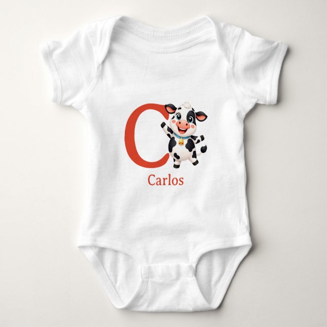 Body C est pour Personnalisation de Vache Mignonne (Devant)
