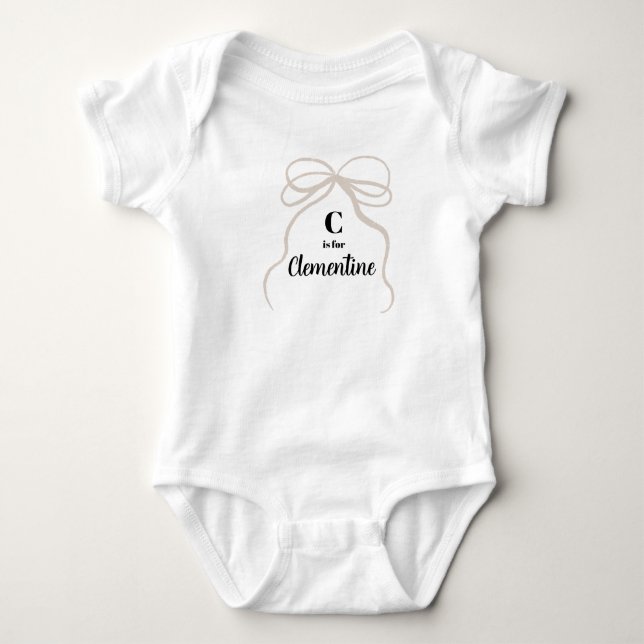 Body C pour tenue de révélation de nom Clémentine Bébé  (Devant)