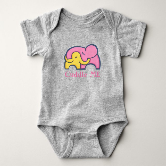 Body Câble-moi bébé et maman éléphant bébé tee pour béb (Devant)