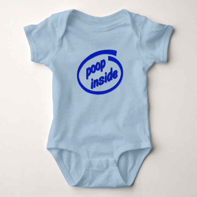 Body Caca à l'intérieur drôle bébé enfant rampant combi (Devant)