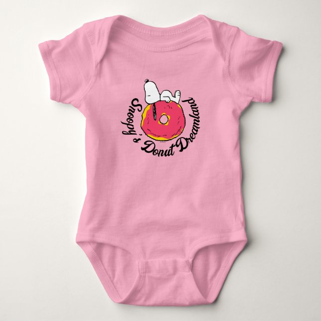 Body cacahuètes | Snoopy Donut rose (Devant)