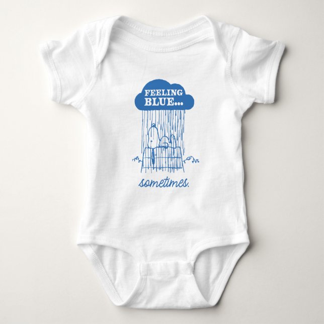 Body cacahuètes | Snoopy Sentiment Bleu Est OK Aussi (Devant)