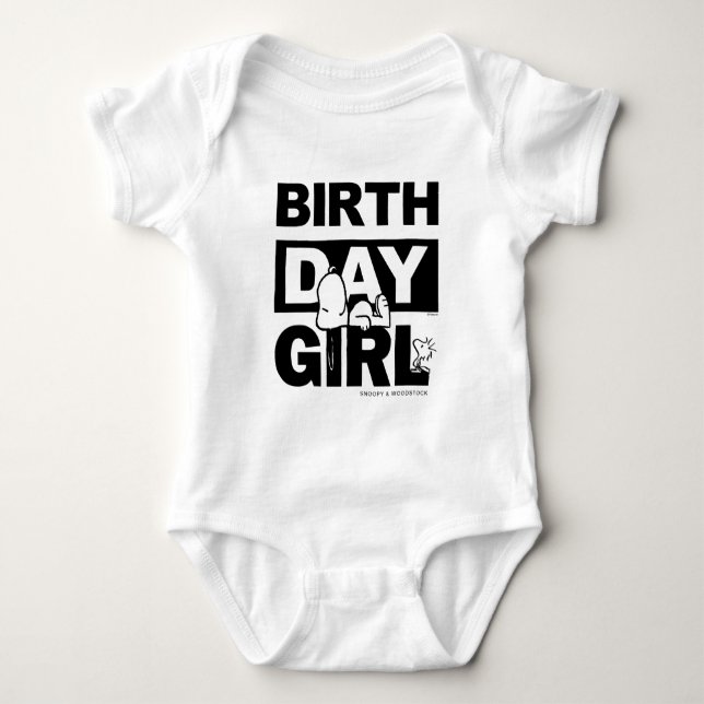 Body Cachouets sur mesure | Snoopy Fille d'anniversaire (Devant)