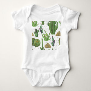 Body Cactus aquarelle, motif naturel sans soudure.
