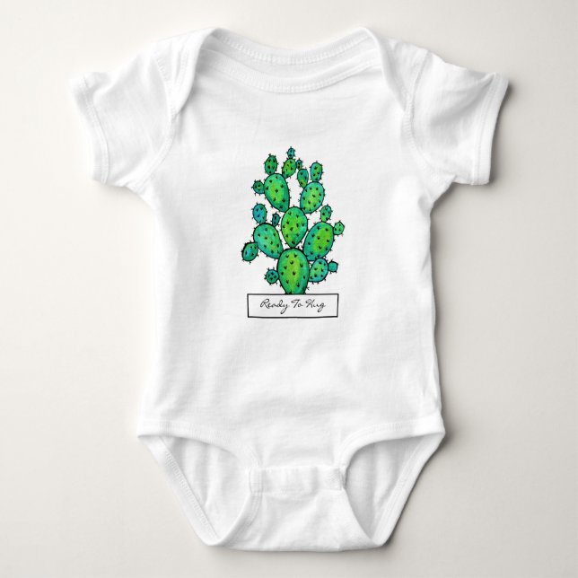 Body Cactus épineux d'aquarelle magnifique (Devant)