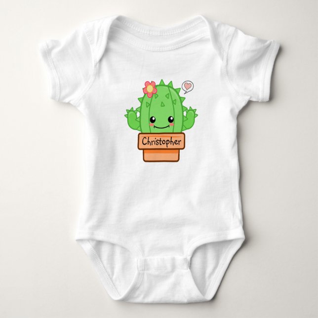 Body Cactus Kawaii Personnalisé   (Devant)