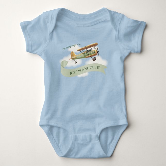 Body Cadeau bébé Vintage avion (Devant)