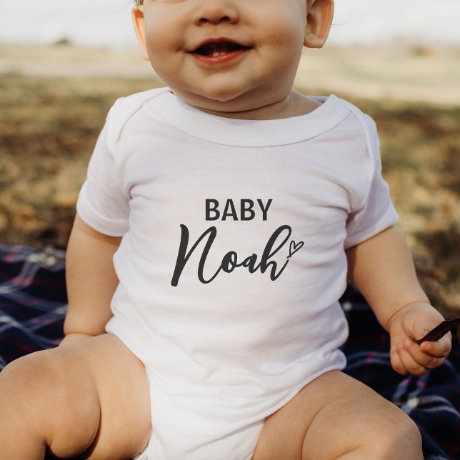 Body Cadeau d'annonce personnalisé de nom de bébé (Créateur téléchargé)