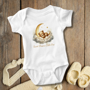 Body Cadeau de Baby Shower Ourson Dormant dans un Nuage