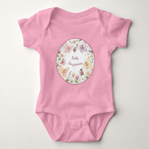Body Cadeau de Baby Shower Papillon Jardin Floral Fanta
