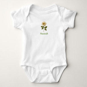 Body Cadeau de bébé fleur boho nom personnalisé