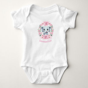 Body Cadeau de bodysuit personnalisé pour bébé éléphant