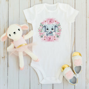 Body Cadeau de bodysuit personnalisé pour bébé éléphant