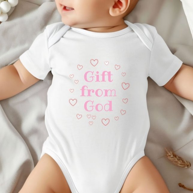 Body Cadeau de Dieu, Cadeau pour Bébé Fille Religieuse, (Gift from God)