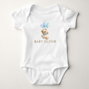 Body Cadeau de douche de bébé mignon Ourson et ballons 