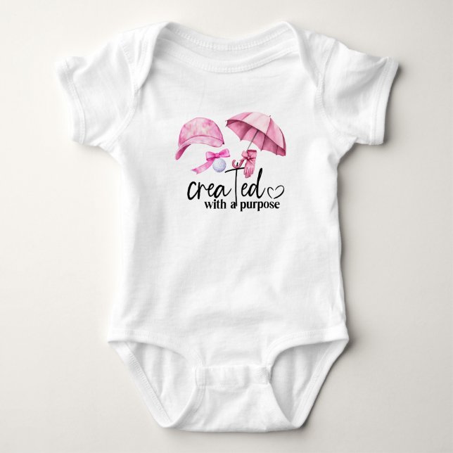 Body Cadeau de golf pour bébé fille avec balle de golf  (Devant)