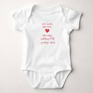 Body Cadeau de naissance personnalisé drôle, Bonjour Bé