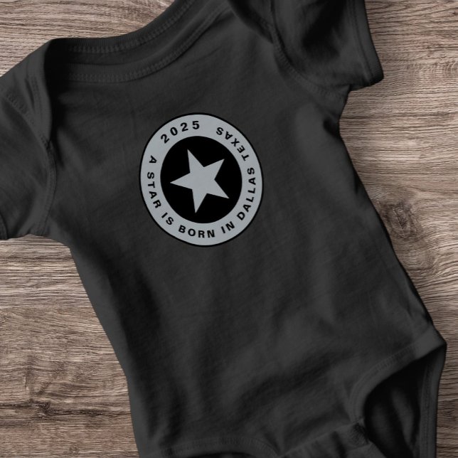 Body Cadeau de naissance pour bébé, Dallas Texas Star S (Créateur téléchargé)