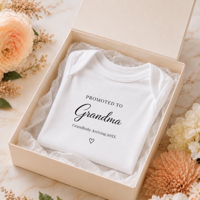 Body Cadeau de révélation de grossesse pour grand-mère (Pregnancy Reveal Gift for Grandma Baby Bodysuit)