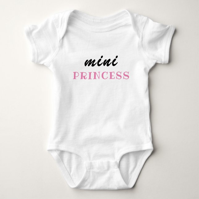Body Cadeau drôle pour bébé fille, Mini princesse, Nouv (Devant)