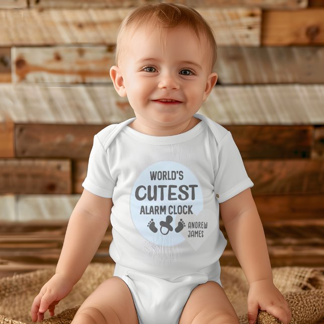 Body Cadeau du devis d'alarme le plus complet du monde (World's Cutest Alarm Clock Quote Gift Baby Bodysuit)