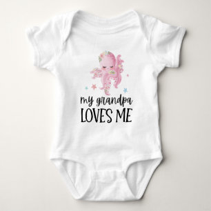 Body Cadeau Enfant Mon Grand-Père M'Aime 🐙 Poulet Rose