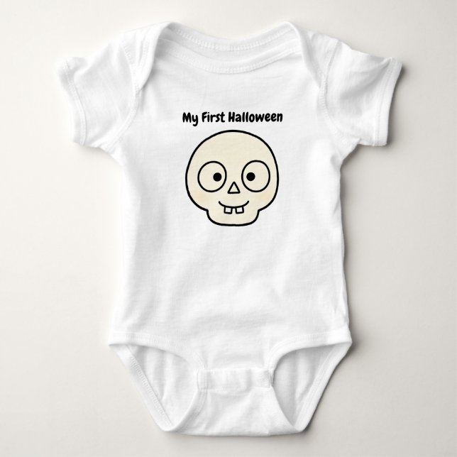 Body Cadeau|Mon Premier Halloween Mignon squelette  (Devant)