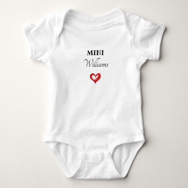 Body Cadeau Personnalisé, Mini + Nom, (Devant)