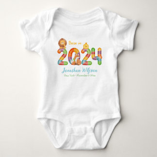 Body cadeau personnalisé pour bébé animal né en 2024