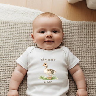 Body Cadeau personnalisé Silly Goose Nouveau-né