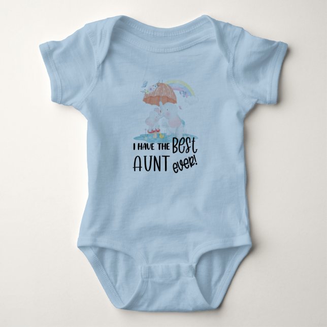 Body Cadeau pour nièce Éléphant mignon sous un paraplui (Devant)