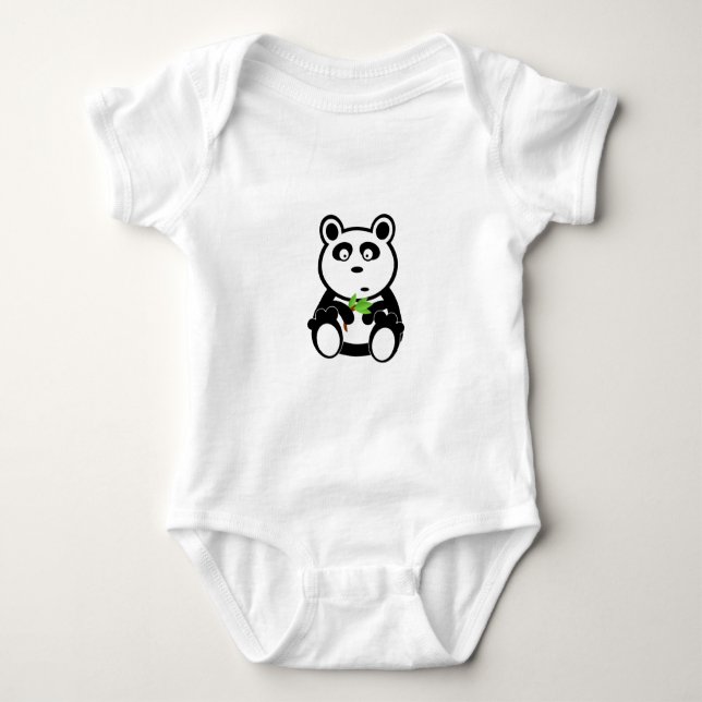 Body Cadeaux blancs noirs de destin d'ours panda (Devant)