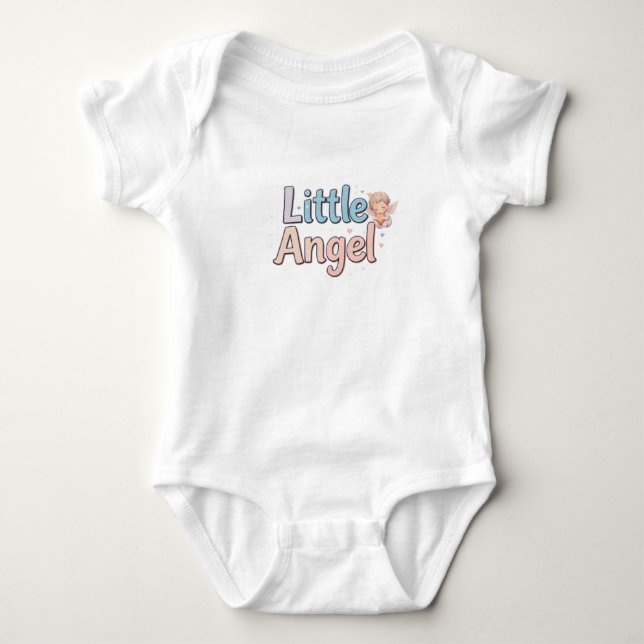 Body Cadeaux de petit ange mignon dormant serrant un cœ (Devant)