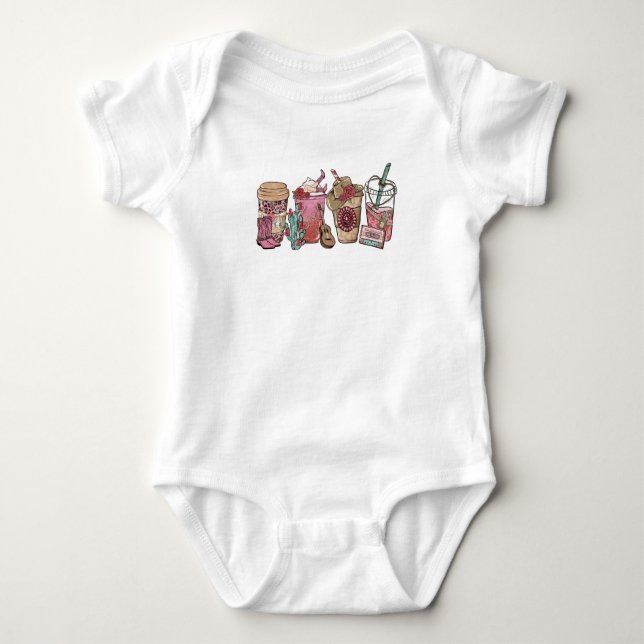 Body Café Lover Western Cowboy thème Baby (Devant)