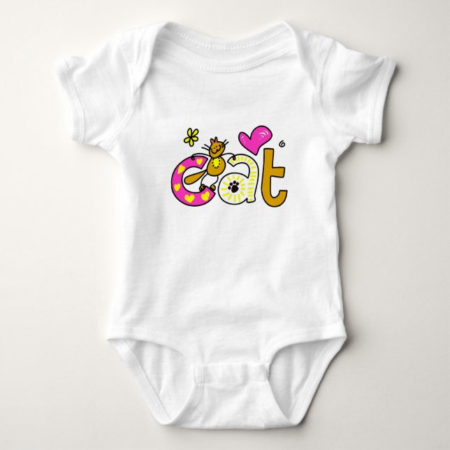 Body Calico Kitten Bodysuit pour bébé - Mignonne tenue  (Devant)