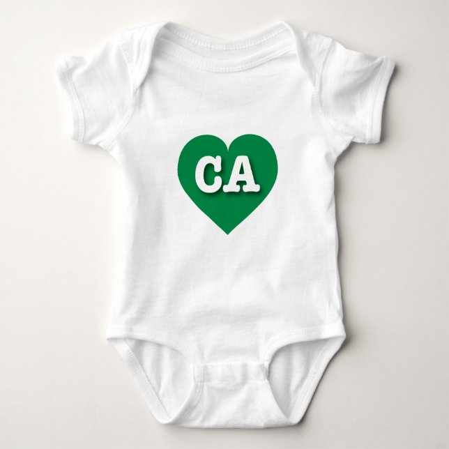 Body California Green Heart - J'aime CA (Devant)