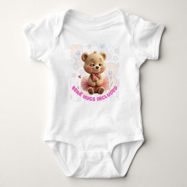 Body Câlins d'ours Compris – Ourson en Tutu Mignon  (Devant)